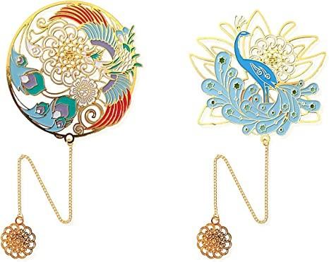 3D Enamel Blank Metal Stamped Bookmarks ODM