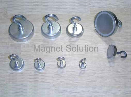 colorful ferrite pot magnet with hook
