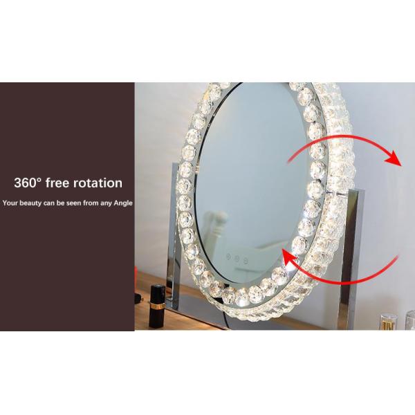 LED Light Up Makeup Mirror Crystal Vanity Mirror Hollywood Style