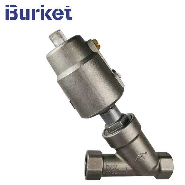 Stainless Steel seat Threaded connection Angle Valve with SS304/Plastic pneumatic cylinder