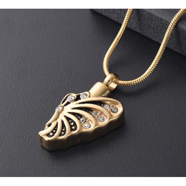 Stainless Steel Necklace with Beautiful Butterfly Design Funeral Keepsake Jewelry