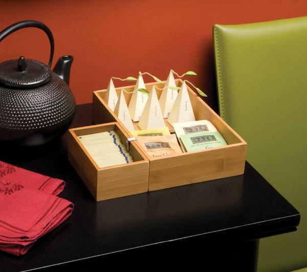 5 Pieces Bamboo Storage Organizer Box , Wooden Drawer Dividers Organizers