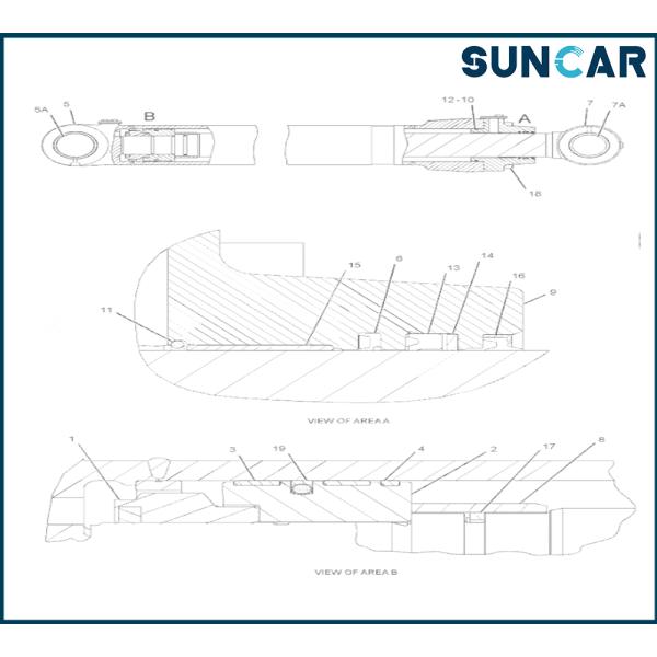 C.A.T CA3981893 398-1893 3981893 Boom/Stick Cylinder Seal Kit For Excavator[324D,324D L, 324D LN, 325C, 325D, 325D L,329E]
