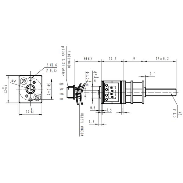 5 мотор вольта 10mm микро- Stepper, компактирует 2 провод участка 4 подгонял Dc зацепил мотор VSM10-816G
