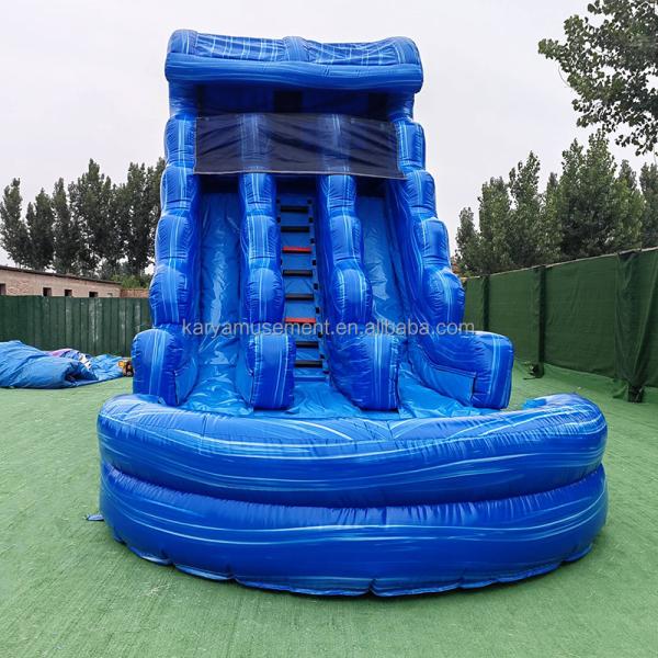 Water Park Inflatable PVC Double Slip N Slide with Pool Jumping Backyard Water Slide