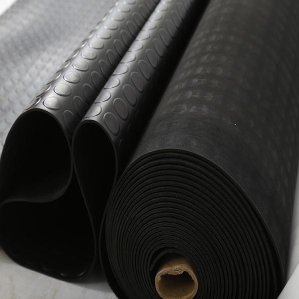 Industrial Use Anti Slip Floor Mat with Round Button Surface and 3mm Thickness for Oil Resistance