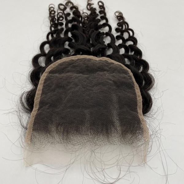 Italy Curly  5x5  HD Lace Frontal 10A Brazilian Italy Curly Frontal Closure Human Hair 100% Unprocessed Virgin Ear to Ear Lace Frontal Human Hair Pre Plucked with Baby Hair 150% natural color