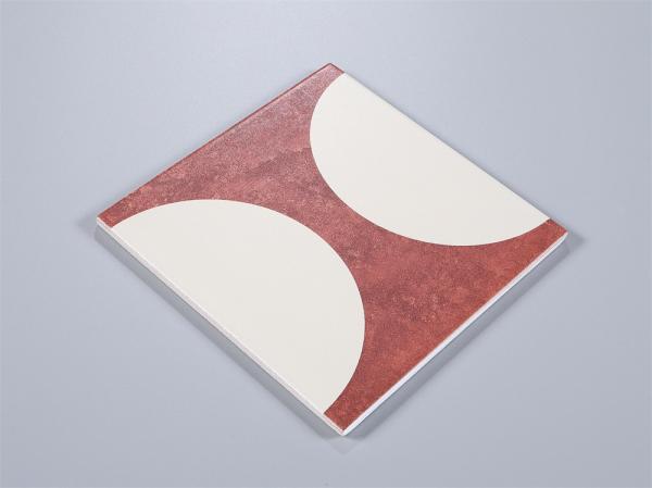 Rouge et beige 20x20 cm mur intérieur Carreaux céramiques rustiques et carreaux en briques pour salle de bain et salon