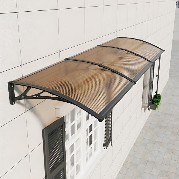 Aluminum Frame Polycarbonate Window Awning Door Window Awnings Protective Durable Weather Resistant Lightweight Covering