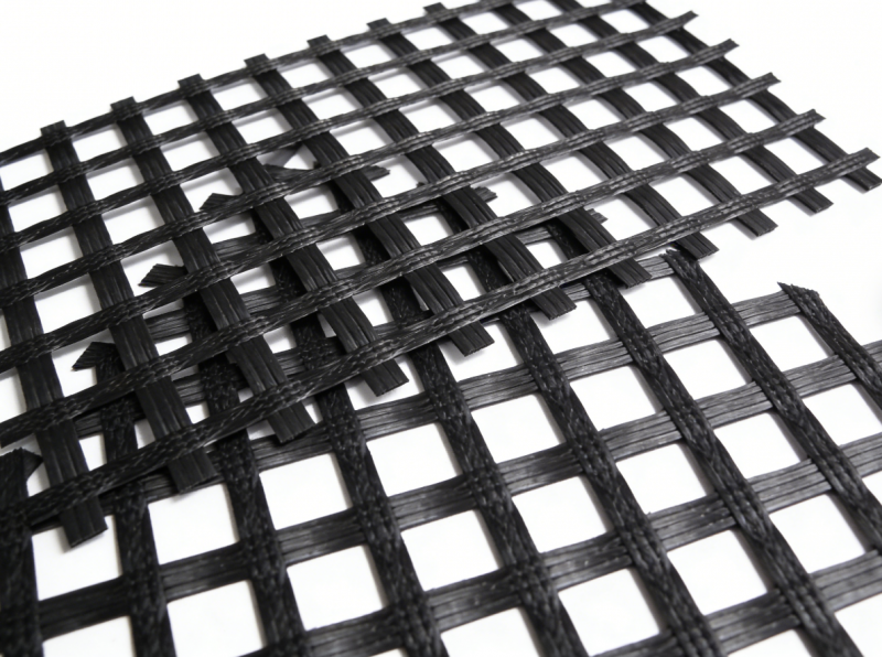 High Temperature Resistant Anti-Cracking 100-100 KN/M Glassgrid  Bitumen Coating Reinforced Asphalt Pavement