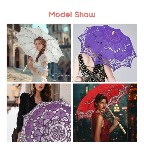 Professional personalised lace umbrella for women for promotional wedding party supplies