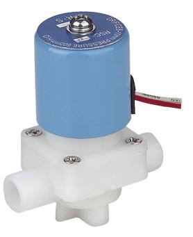 válvula de solenoide elétrica pequena de 24VDC PP para sistema do RO 1/4 de polegada a ação direta