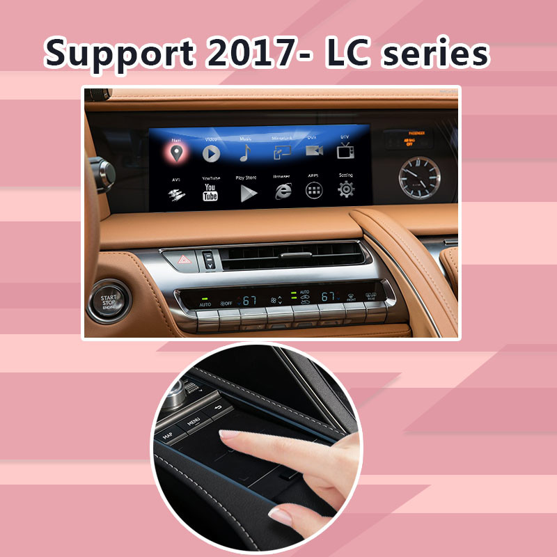 Игра carplay видео- интерфейса коробки навигации Lexus LC500 LC500h GPS беспроводная и андроида автоматическая youtube Google