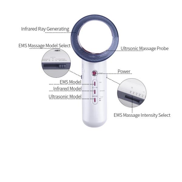 3 in1 Ultrasound Cavitation EMS Body Slimming Massager Weight Loss Anti Cellulite Fat Burner For Home Use