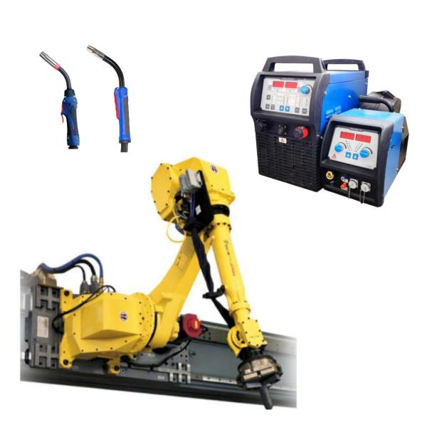 Payload 70kg Reach 1900mm FANUC M-710iC/70T Robot Arm With AOTAI Welder And BINZEL Mig Guns