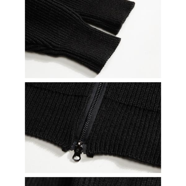 Zipper Cardigan Men's Turtleneck Knitted Sweater with 100% Polyester in Spring Season