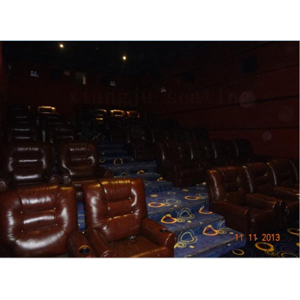 Vip Home Theatre Seating Chairs Genuine Leather Fixed Movie Seats