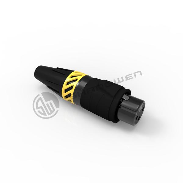 16A Conector XLR de fio 3 pines Ip65 resistente à água