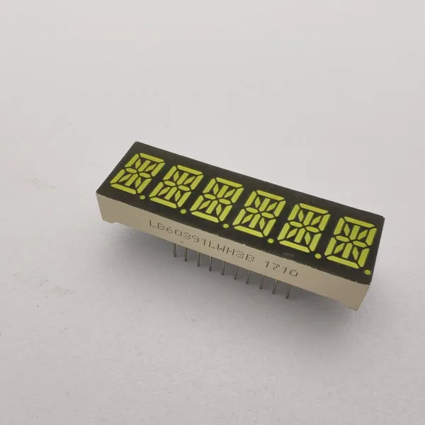 Ultra-Bright White 14-Segment LED Display (6-Digit, for Instrument Panels)