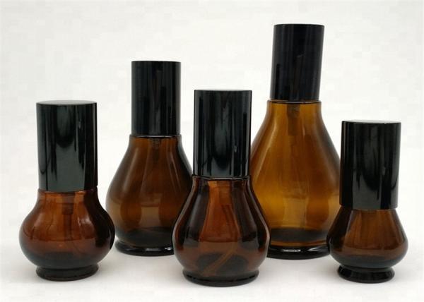 Amber Small Cosmetic Containers , Essential Oil / Brown Empty Cosmetic Containers