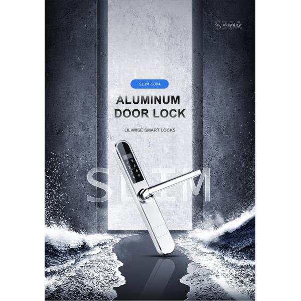 Cerraduras de puerta de aluminio de la tarjeta elegante electrónica del código para la tienda arriba eficaz