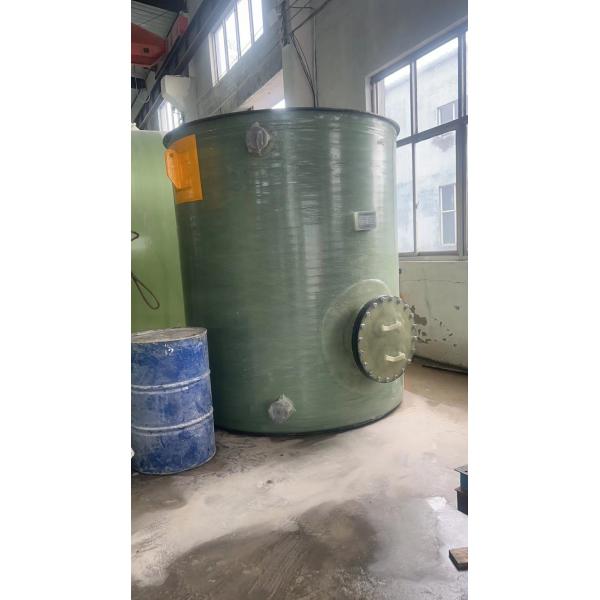 Cross Wound Frp Poly Chemical Storage Tanks White Blue 3990mm
