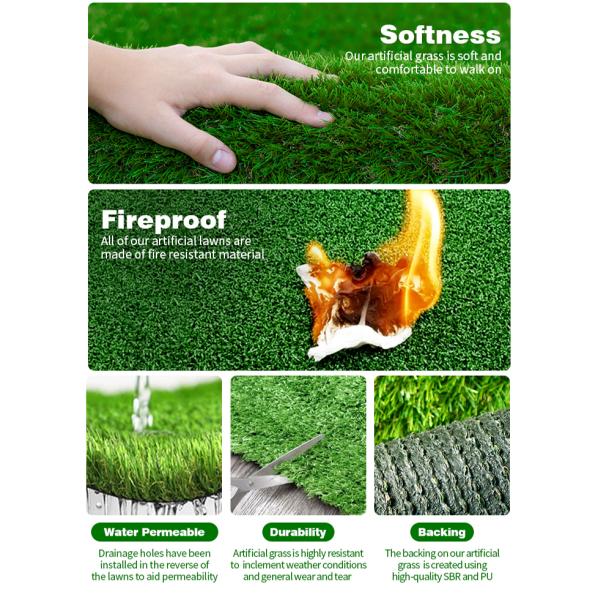 Residential Landscaping Waterproof Fake Artificial Grass For Stairs 2m*25m 4*25m