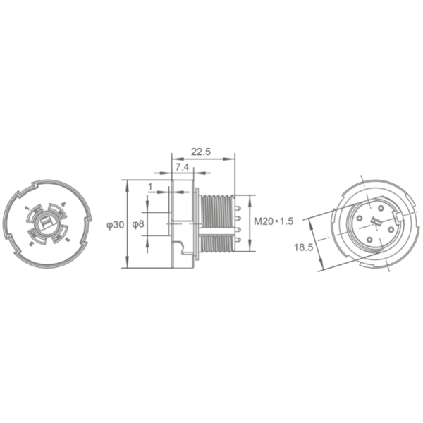 Zhaga Book 18 Receptacle Spring Needle Plate Industrial Park Management 