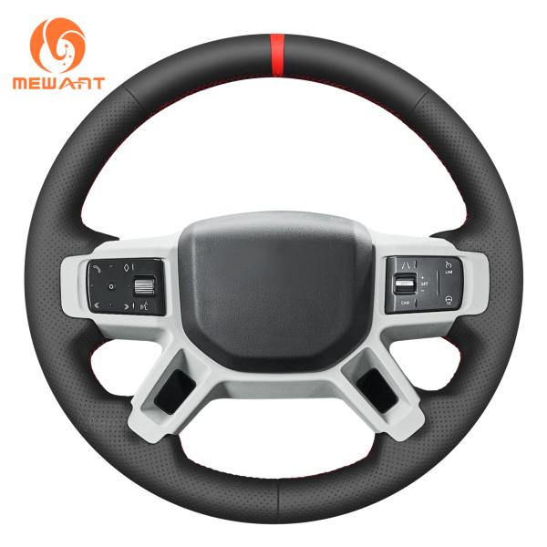 Handcrafted Genuine Leather Steering Wheel Cover for Land Rover Defender L663 Discovery III L462 2020-2024 Models