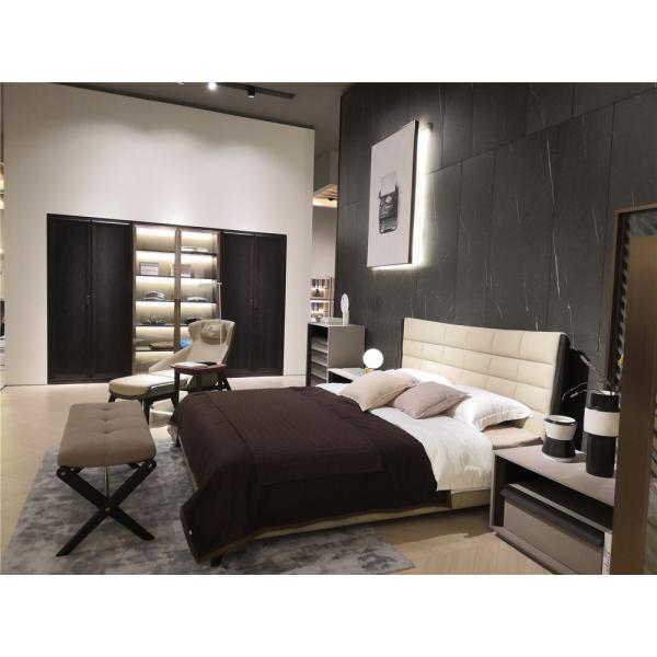 Italy designer Nightstand for Villa bedroom Hotel bed side table with Storage drawers used DTC soft railing slider