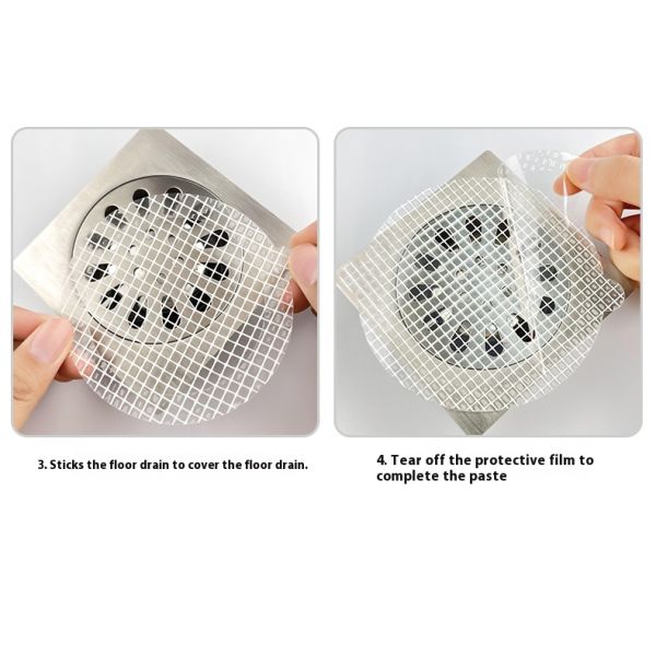 Self Adhesive Disposable Fiber Filter Net Drain Sticker for Bathroom Kitchen Anti-Insect Masking