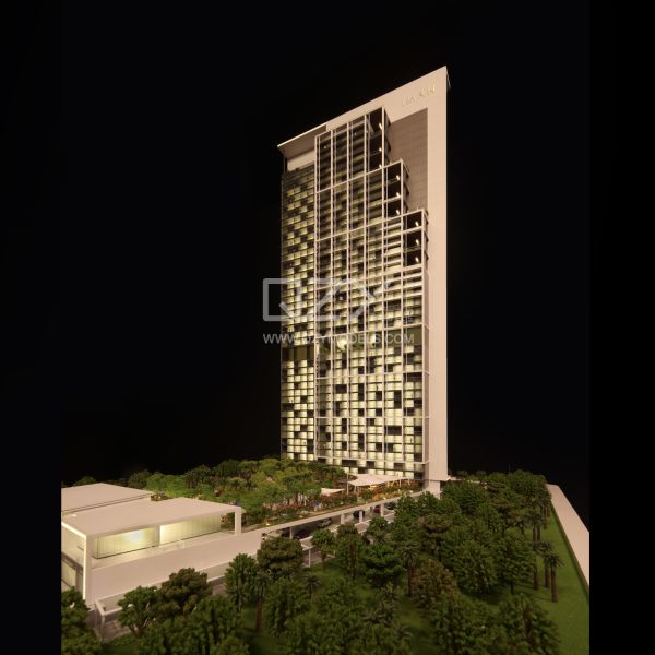 1:125 Scale Architectural Scale Model with Acrylic ABS and Metal Materials for Realistic Miniature Building Display
