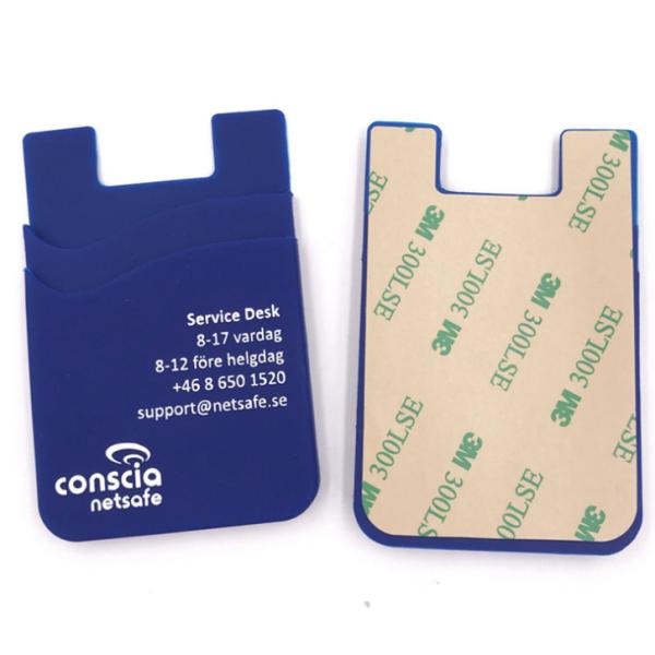 Stylish Silicone Card Holder , Adhesive Credit Card Holder For Cell Phones