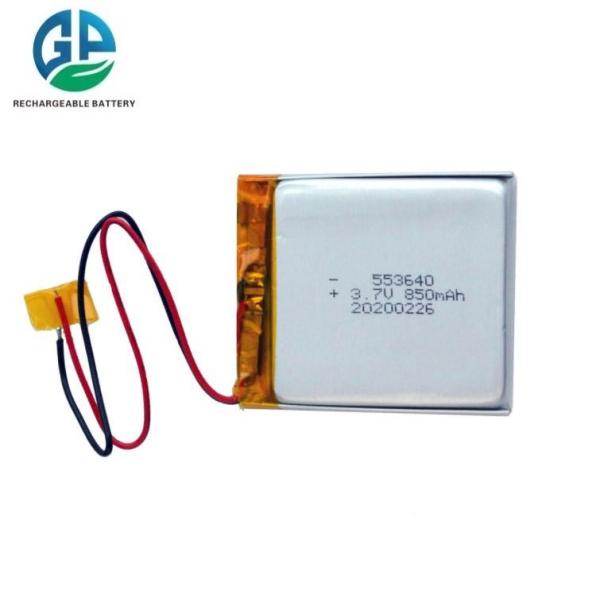 High Capacity 3.7V 850mAh Lithium Ion Polymer Battery 553640 Rechargeable Lipo Battery 850mah Pouch Lithium Li-Ion Polymer Battery Cell For Rc