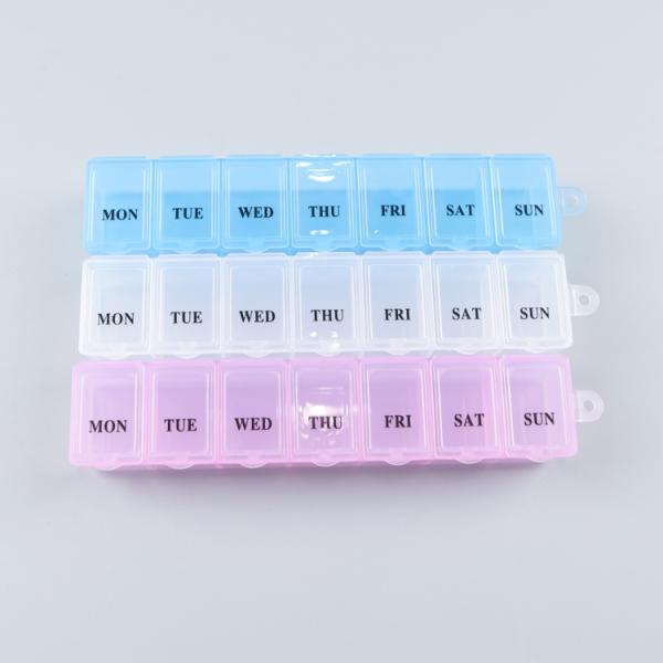 Портативный еженедельный органайзер для таблеток Blue Travel 11,2 мл / сетка для путешествий Pill Box