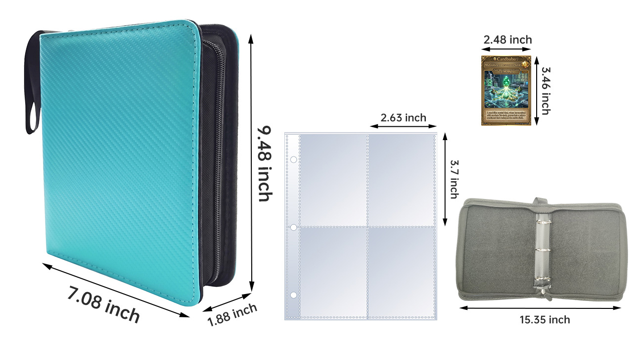 Sports Cards Pokemon Card Holder Binder Waterproof PU Leather Pokemon Card Album