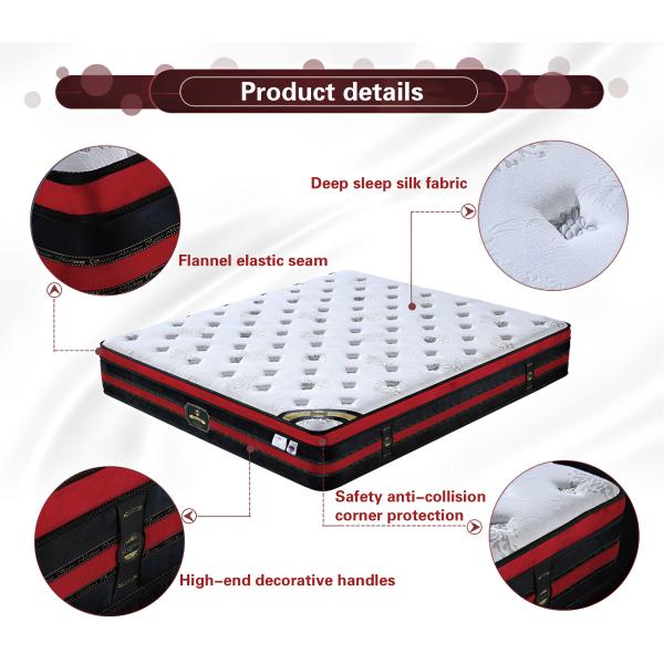 Modern Home Furniture Orthopedic Mattress with 3D Memory Foam and Independent Springs