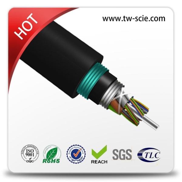 GYTA53 24 Core Double Armoured Double Sheath anti-UV PE jacket Fiber Optic Cable For Duct Burial