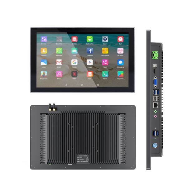 Industrial Touch Panel PC Panel Mount Embedded Ipc 15.6/18.5/21.5 Inch Fanless IP65 Waterproof 500nits I7 CPU Linux Computer