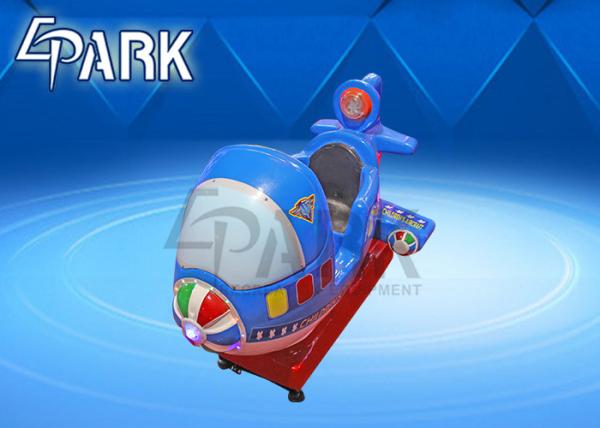 Rotated Kids Swing Kiddy Ride Machine Baby Swing Seat Bule Plane Model