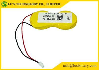 3V 1200mah Lithium Button Cell CR2450 CR2450-2P JST Terminals For Tags
