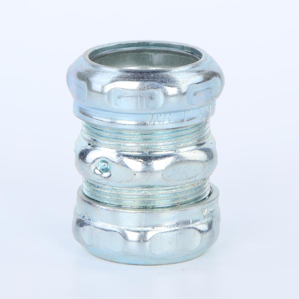 3 Compression EMT Coupling Electro Galvanized With Stainless Ring