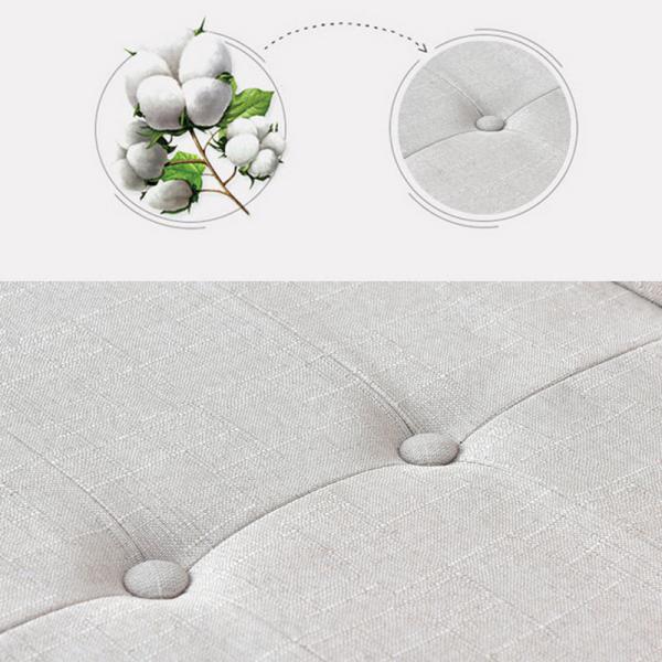 Solid Wood Minimalist Sofa 3 Seater Wooden Living Room Fabric Single Double