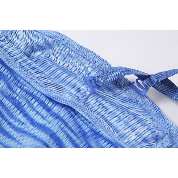 One Line Neck Ladies Camisole Tank Tops See Through Net Gauze Printing