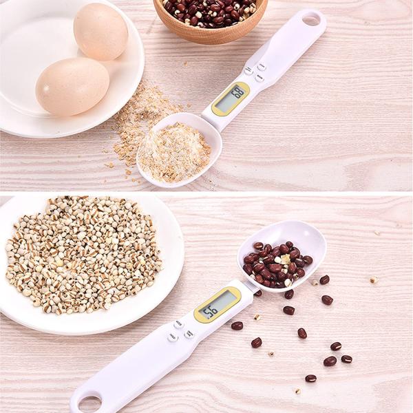 Balance de cuisine numérique à cuillère en plastique ABS alimentée par batterie, 500g, appareil de mesure du poids, 'Choix' division 0,1g