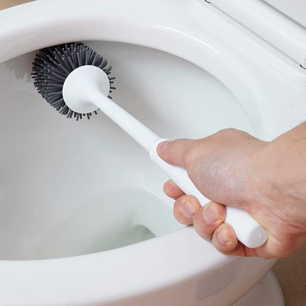 Щетка шара туалета силикона 2 пакетов с провентилированным суша держателем