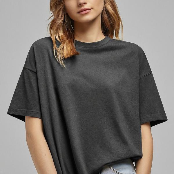 Oversized Custom Women'S T Shirts 320 Gsm Knitted Fabric Anti Wrinkle