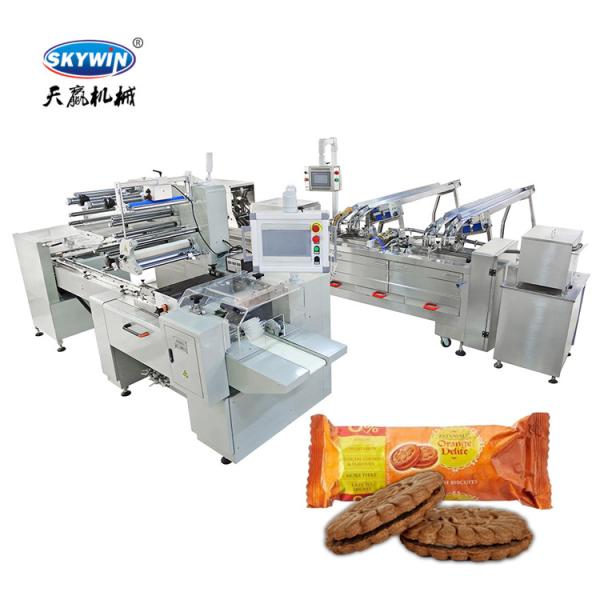 304SS Cream Sandwich Biscuit Machine 300-600pcs / Min Speed 12kw