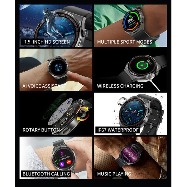 BT8918B температура тела Smartwatch шкалы 1,5 дюймов квадратная