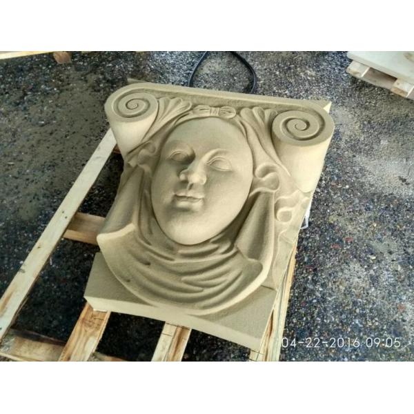 50mm European Style Sandstone Garden Ornaments Stone Relief Sculpture